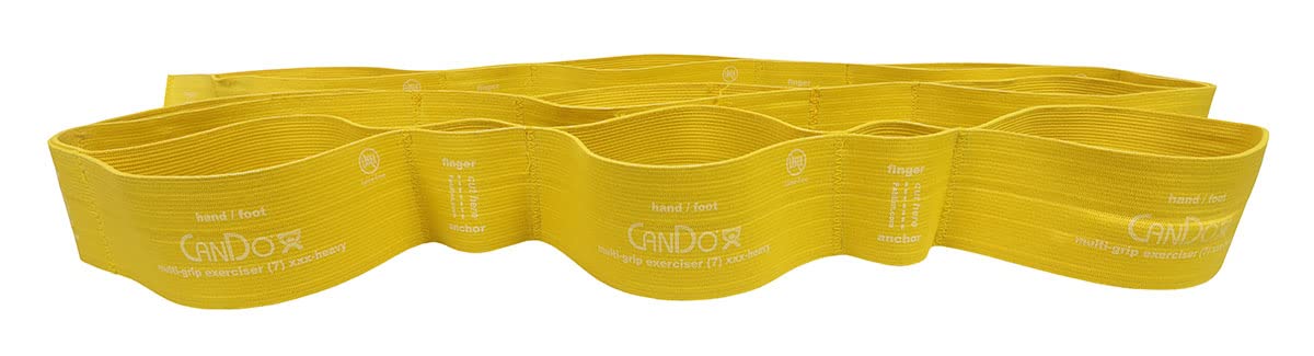 CanDo Multi-Grip 6 Foot Exercise Resistance Band with Hand/Foot Loops for Total Body Workouts, Training, Rehab, Stretching and Therapy