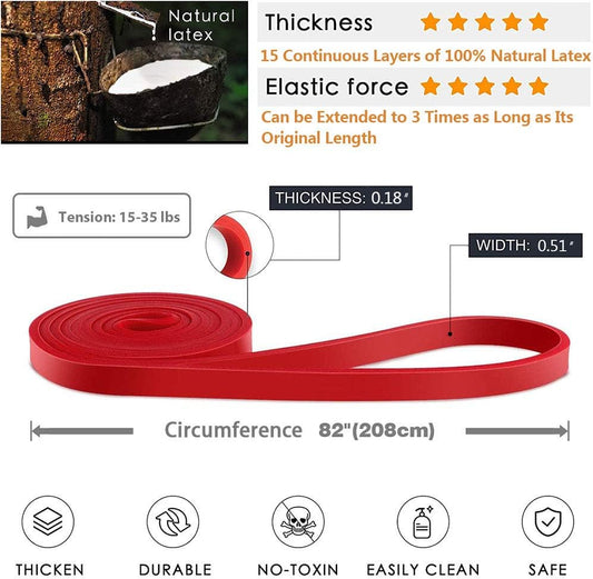 Pull-Up Bands Resistance-Bands Exercise-Bands - Pull up Assistance Bands Workout Bands Resistance for Women Long Resistance Bands Resistance Loop Bands Perfect for Gym Home or Travel