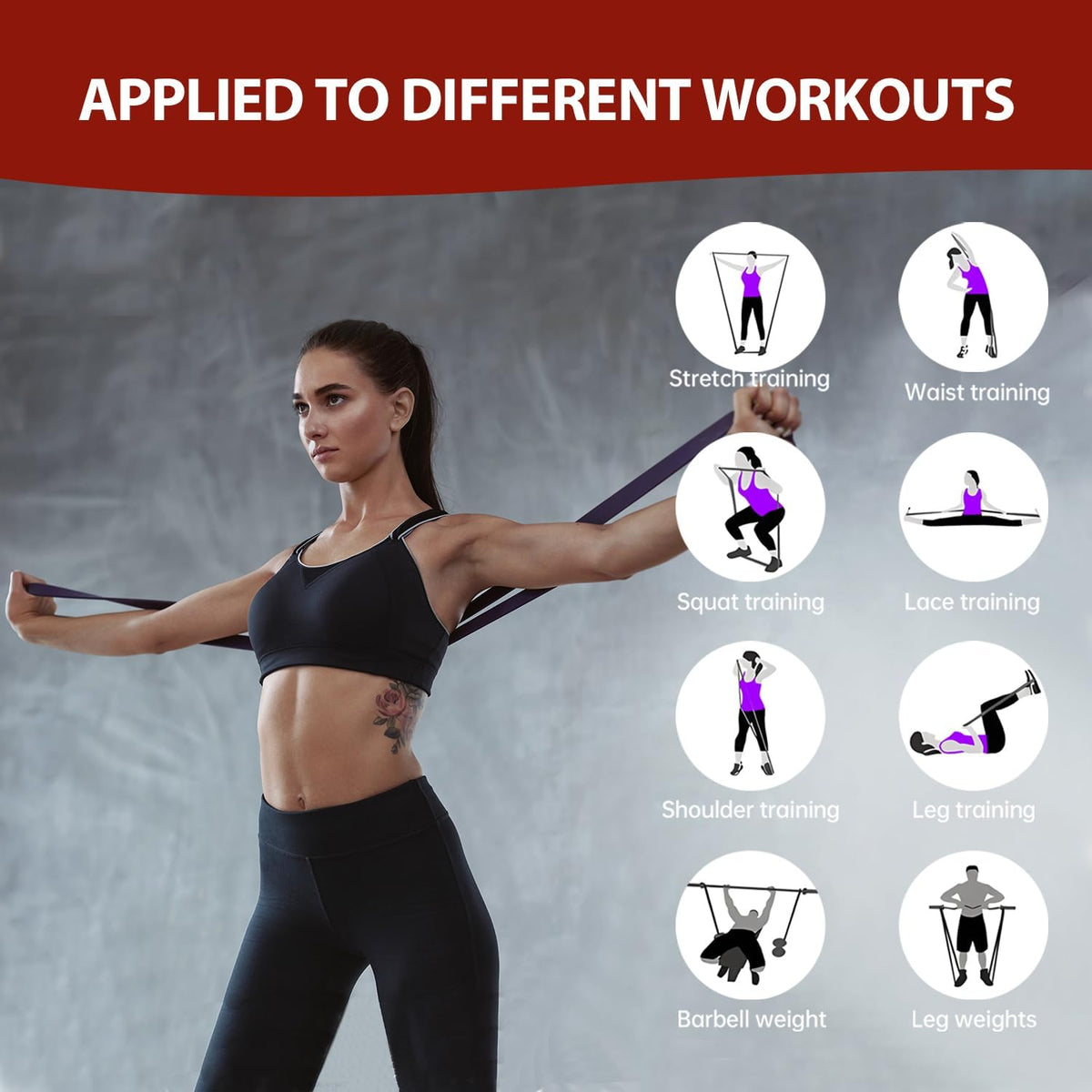 Resistance Bands, Pull Up Assistance Bands Set for Men & Women, Exercise Workout Bands for Working Out, Muscle Training, Physical Therapy, Body Stretching