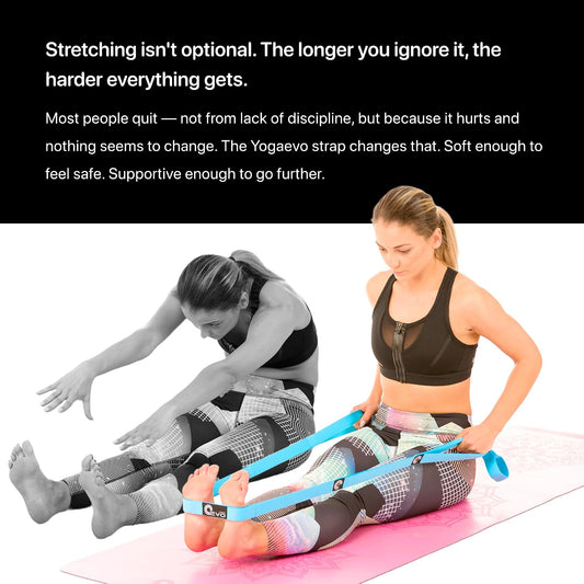 Yogaevo Elastic Stretching Strap With Loops For Physical Therapy