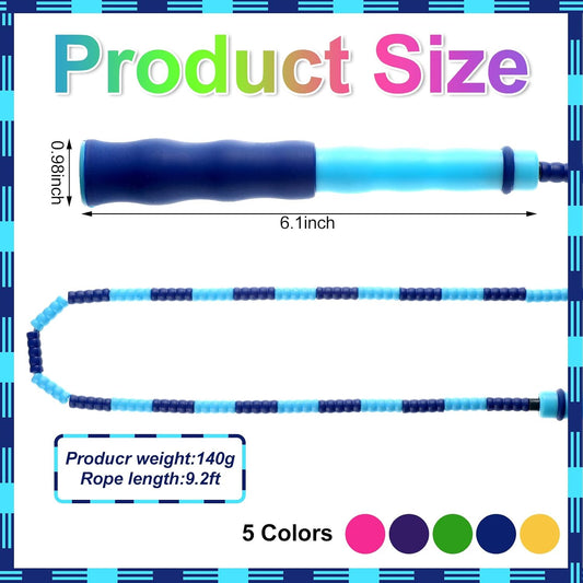 Yunsailing Jump Ropes, 9.2 Ft Adjustable Beaded Rope