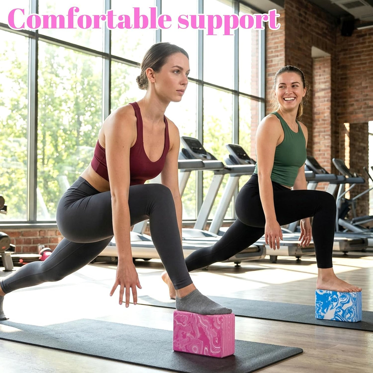 4Pack Yoga Blocks, High-Density 9"x6"x3" Non-Slip EVA Foam Bricks for Pilates, Stretching & Meditation