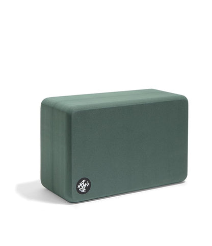 Manduka Foam Yoga Block - Recycled EVA Foam Block with Ergonomic Support, Yoga Equipment, Home Gym Accessory, & Pilates Tool, Lightweight for Travel, High Density, Comfortable Edges