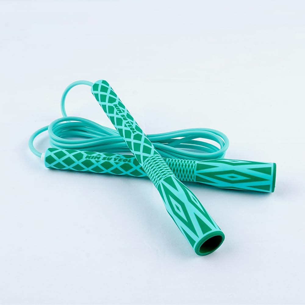 Skipping Jump Rope for Fitness Workout - Light Weight, Adjustable, Tangle Free, Excellent line control for Cardio Boxing, CrossFit, Training Exercise All Ages and Gender ( Special Luxury, KA-220, Made in Korea)