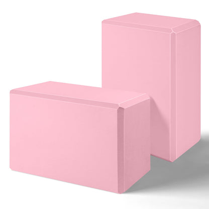 biguphate 2 Pack Yoga Blocks, 3"x6"x9" Beveled Edges Non-Slip, Yoga Bricks