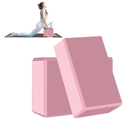 Yoga Block - Unsupported Latex Eva foam - Soft non slip surface with bevel for yoga, pilates, meditation - Yoga accessories for stability, balance and deep stretching