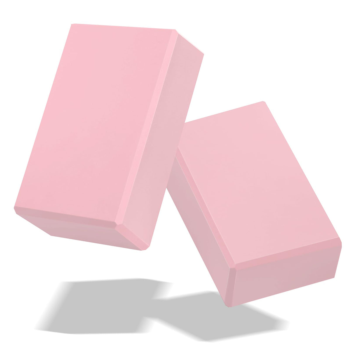 Yoga Blocks 2 Pack 3x6x9IN Foam Block Latex-Free with Stretch Band