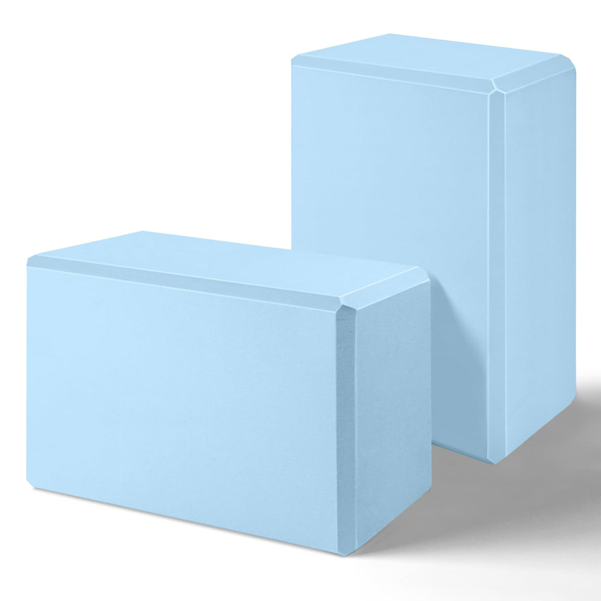 biguphate 2 Pack Yoga Blocks, 3"x6"x9" Beveled Edges Non-Slip, Yoga Bricks