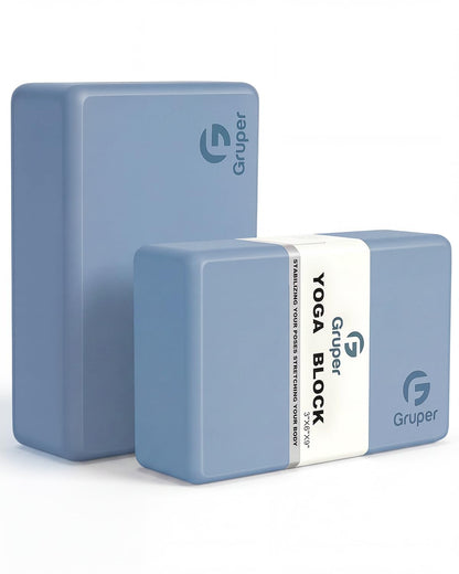 Gruper Yoga Blocks 2 Pack, 9"x6"x3" Exercise Blocks Pilates Blocks