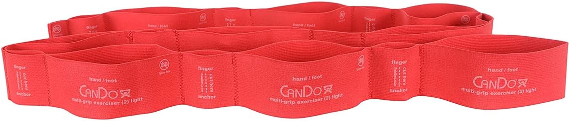 CanDo Multi-Grip 6 Foot Exercise Resistance Band with Hand/Foot Loops for Total Body Workouts, Training, Rehab, Stretching and Therapy