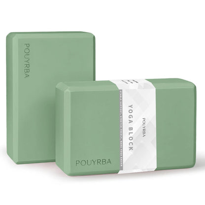2-Pack Yoga Blocks, High-Density 9"x6"x3" Yoga Brick Foam Blocks, Non-Slip Exercise Blocks for Yoga, Pilates, Stretching and Meditation – Lightweight Yoga Props for Home Gym & Studio