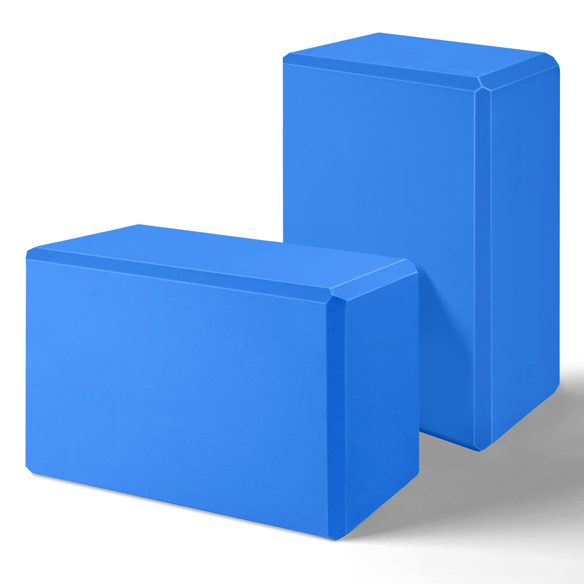 biguphate 2 Pack Yoga Blocks, 3"x6"x9" Beveled Edges Non-Slip, Yoga Bricks