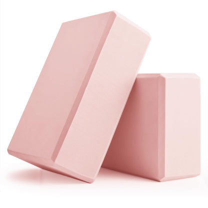Yoga Blocks 2 Pcs, 9"x6"x3" Yoga Brick Foam Blocks EVA Foam Block Yoga Props Accessories for Yoga Pilates Stretching and Meditation