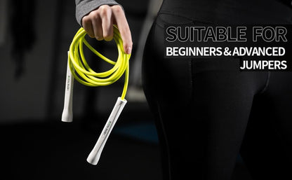 Hererope 6MM PVC Jump Rope for Men & Women Fitness, Speed, Tricks, Cardio Training, Boxing Jump Rope with Unbreakable Handles and Non-Kinking Skipping Rope, Adjustable Jumprope for Indoor Outdoor