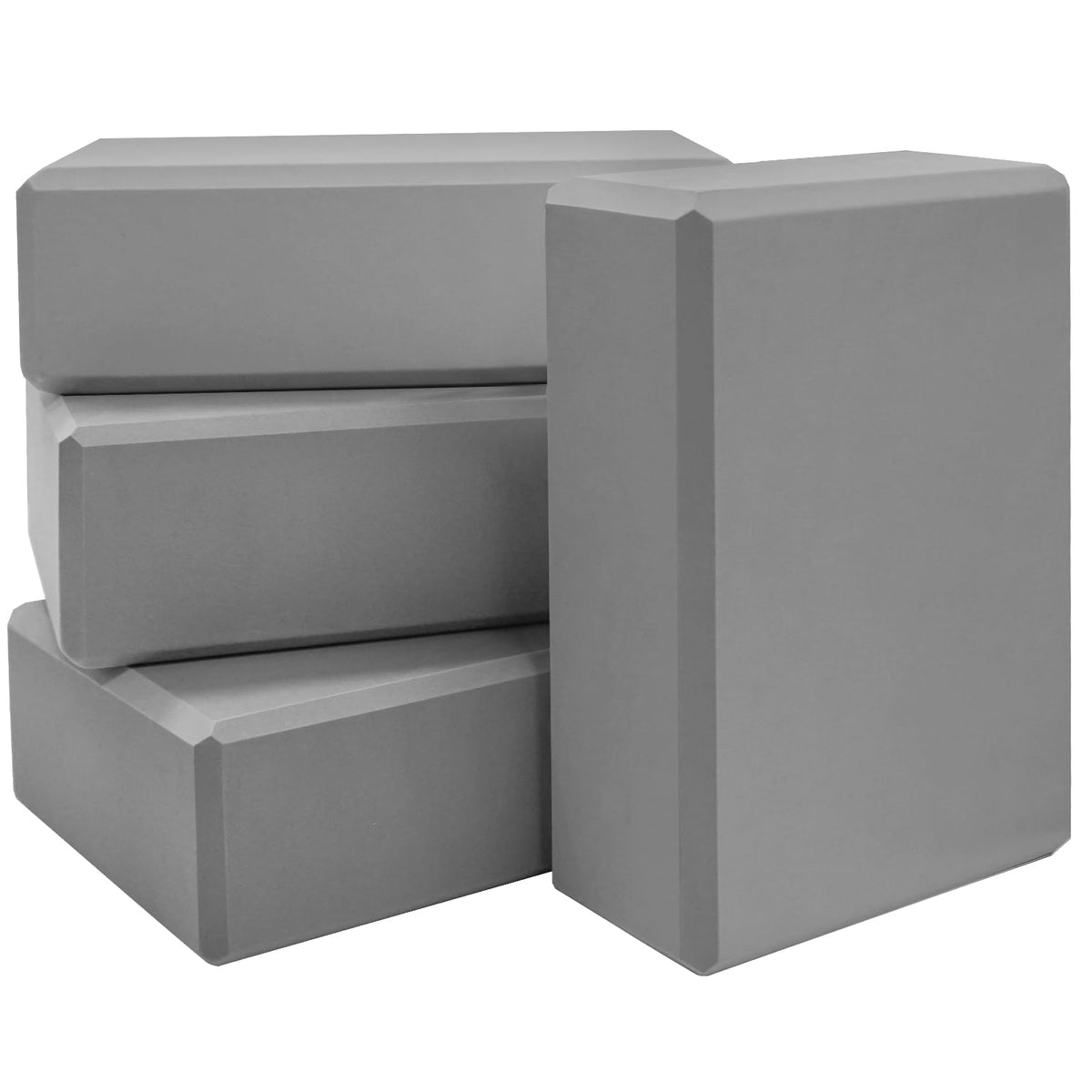 biguphate 2 Pack Yoga Blocks, 3"x6"x9" Beveled Edges Non-Slip, Yoga Bricks