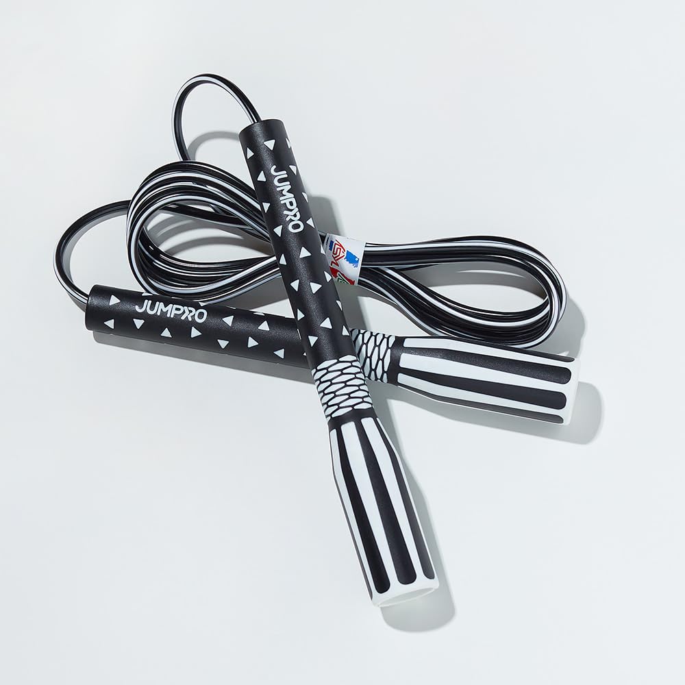 Skipping Jump Rope for Fitness Workout - Light Weight, Adjustable, Tangle Free, Excellent line control for Cardio Boxing, CrossFit, Training Exercise All Ages and Gender ( Special Luxury, KA-220, Made in Korea)