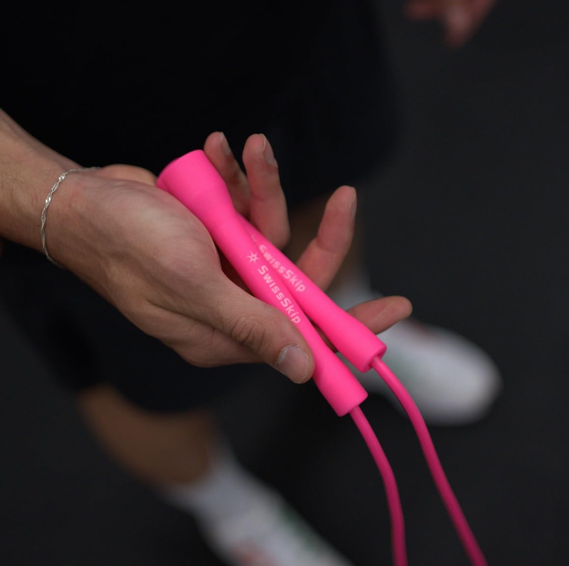 Swissskip Speed Jump Rope by Dayan Kolev, 5mm PVC Skipping Rope, Great for Beginners and Advanced Athlets, Designed for Fitness, Cardio, Boxing & CrossFit, Adjustable length with Unbreakable Handles