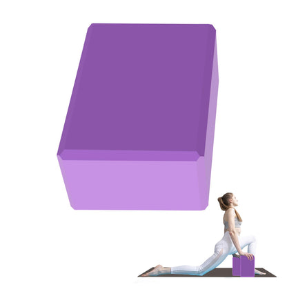 Yoga Block - Unsupported Latex Eva foam - Soft non slip surface with bevel for yoga, pilates, meditation - Yoga accessories for stability, balance and deep stretching
