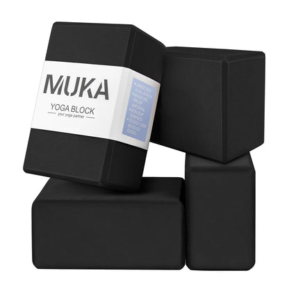 Muka Yoga Blocks 4x6x9 Inch High Density EVA Foam Yoga Brick