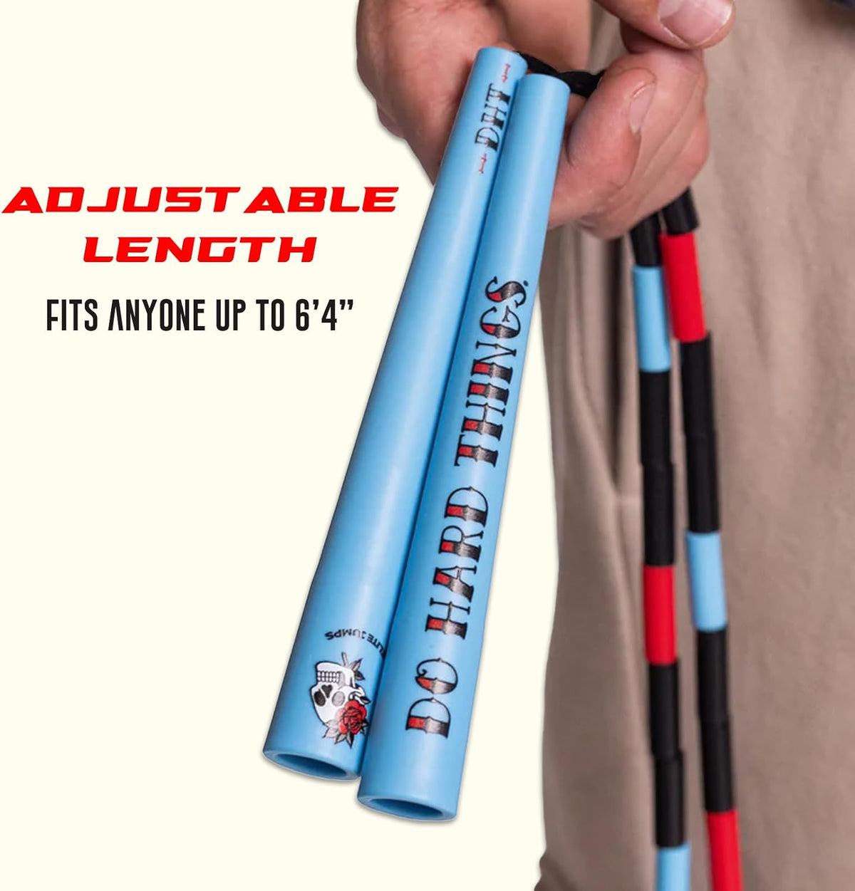 Elite Jumps Edge Beaded Adjustable Jump Rope, Do Hard Things