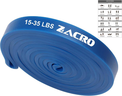Zacro Resistance Bands Set with Door Anchor, Heavy Duty Pull Up Exercise Bands for Working Out, Muscle Power Strength Training, Physical Therapy, Home Fitness Gym Equipment for Men & Women