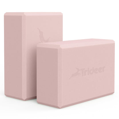 Yoga Blocks 2 Pack with Supportive Non-Slip Foam for Yoga Pilate Stretching
