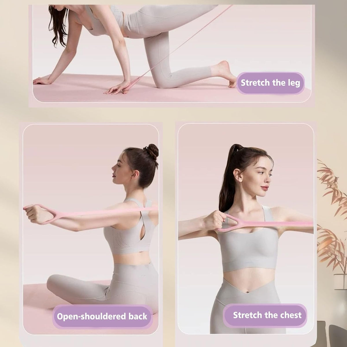 Figure 8 Fitness Resistance Bands with Handles for Working Out