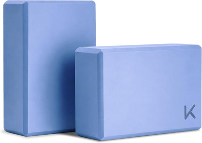 KEEP Yoga Block, High-Density EVA Foam 2 Pack Yoga Block with Non-Slip Textured Surface, Supportive, Lightweight - Ideal for Yoga