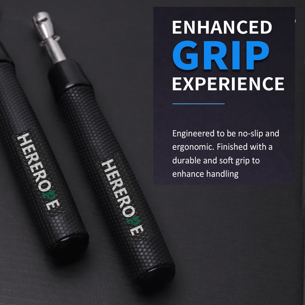 HEREROPE Weighted Jump Rope for Men Women Interchangeable 1/6lb 1/4lb 1/2lb Heavy Jump Rope- Adjustable Length, Tangle Free, Smooth Ball Bearing, Anti-slip Grip, Skipping Rope for Weight Loss
