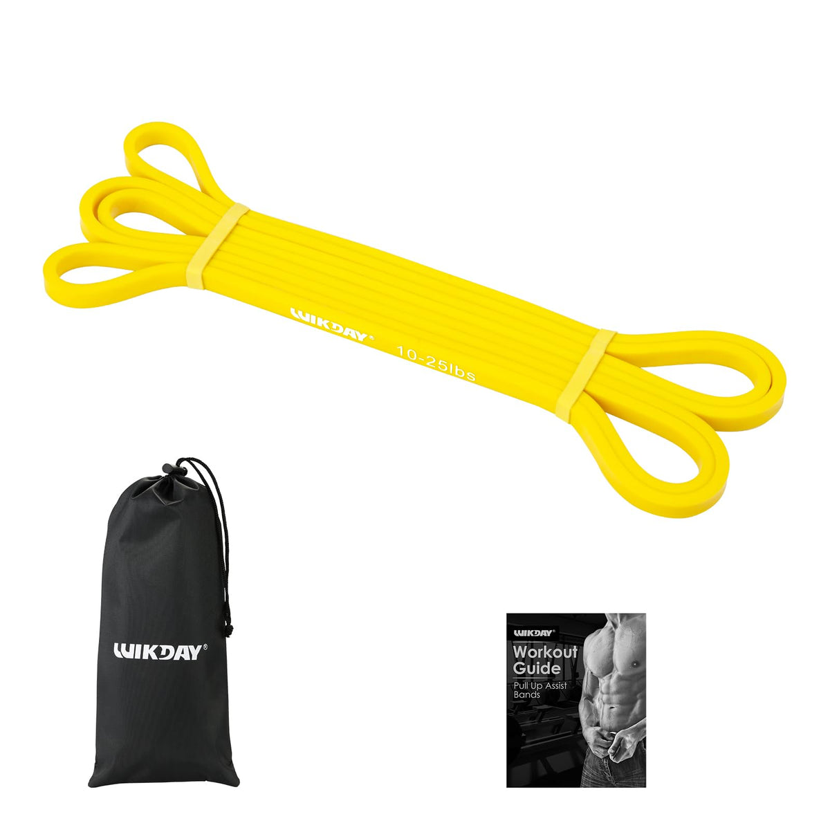 WIKDAY Resistance Bands for Working Out, Exercise Bands, Workout Bands, Pull Up Assistance Bands for Body Stretching Training Physical Therapy Muscle Training for Men & Women