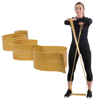 THERABAND CLX Resistance Band with Loops, 5 Feet, Silver, Super Heavy, Non-Latex, Elastic Band for Exercise, Mobility & Rehab, Stretching, Home Workouts, Color-Coded for Easy Resistance Levels