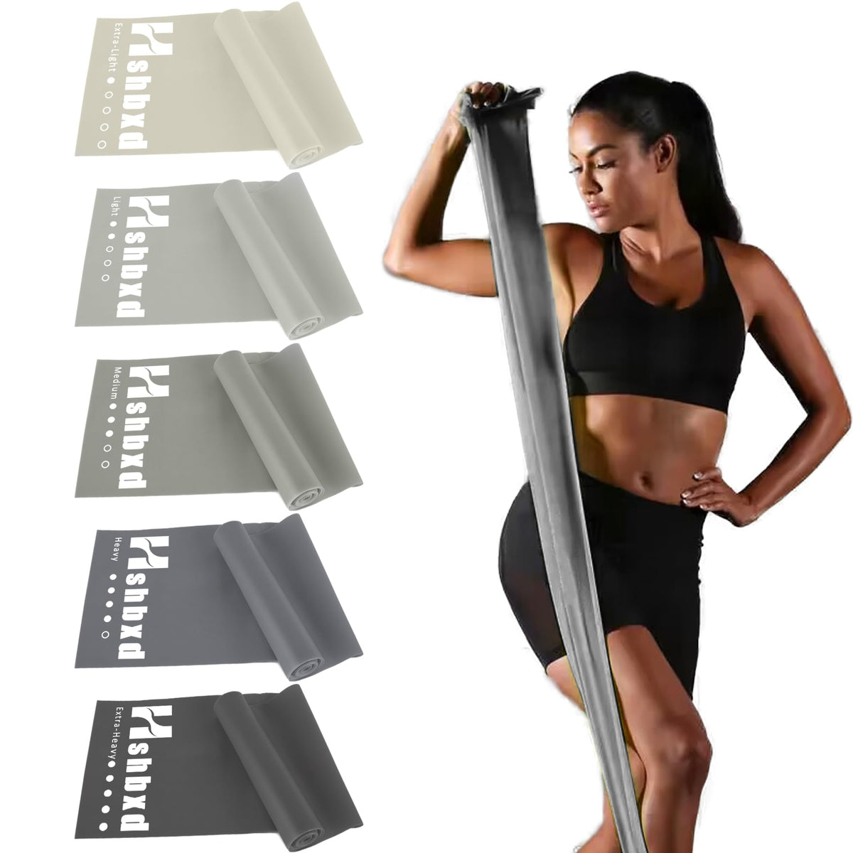 Resistance Bands Set for Physical Therapy, Rehab, Yoga and Pilates