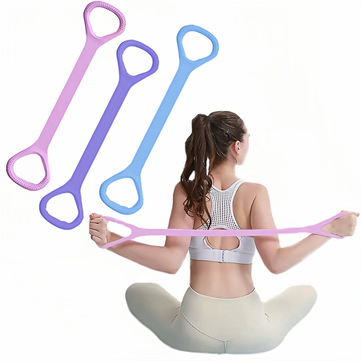 Figure 8 Fitness Resistance Bands with Handles for Working Out