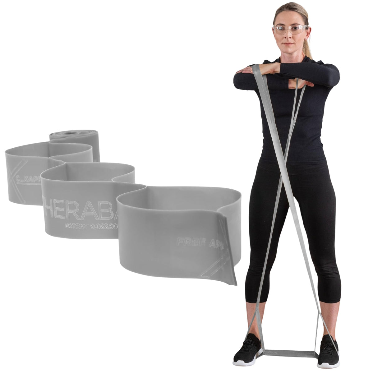 THERABAND CLX Resistance Band with Loops, 5 Feet, Silver, Super Heavy, Non-Latex, Elastic Band for Exercise, Mobility & Rehab, Stretching, Home Workouts, Color-Coded for Easy Resistance Levels