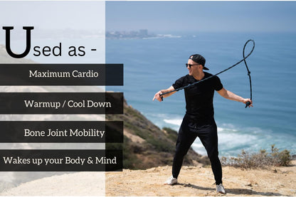 Flow Rope Exercise Jump Rope – 500g (1.10lb) Weighted Flow Jump Rope for Cardio, Boxing, HIIT & Upper Body Fitness – Adjustable Double Woven Workout Rope for Men, Women, Beginners – Indoor & Outdoor Use