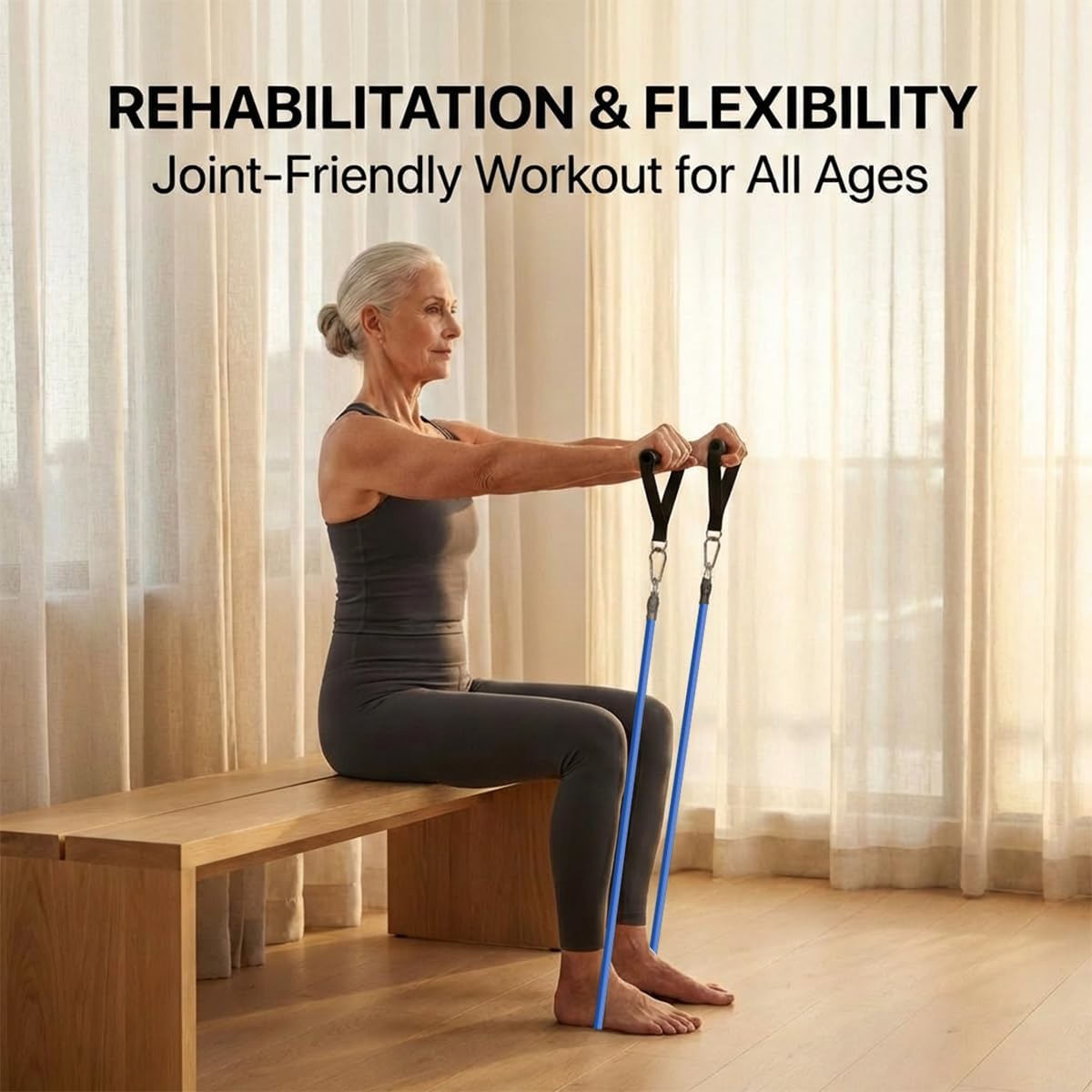 VEICK Resistance Bands with Handles, Exercise Tube Bands Set for Workouts