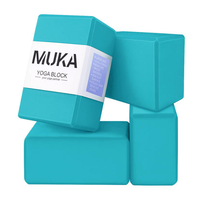 Muka Yoga Blocks 4x6x9 Inch High Density EVA Foam Yoga Brick