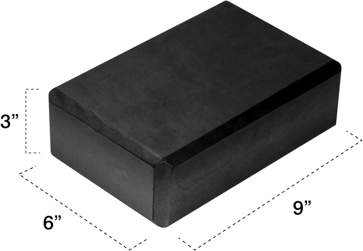 MoKo Thin Yoga Blocks 2 Pack, 9" x 6" x 3" High Density EVA Foam Yoga Block Exercise Bricks, Eco Friendly & Lightweight, Increase Flexibility & Balance, Great for Stretching & Holding Poses