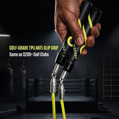 Weighted Jump Rope for Men & Women, 1/4lb 1/2lb Interchangeable Weighted Rope, Ball Bearing Adjustable Length, Tangle Free Storage Golf-Grade Grip, Skipping Rope for Weight Loss