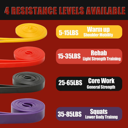Resistance Bands, Pull Up Assistance Bands Set for Men & Women, Exercise Workout Bands for Working Out, Muscle Training, Physical Therapy, Body Stretching
