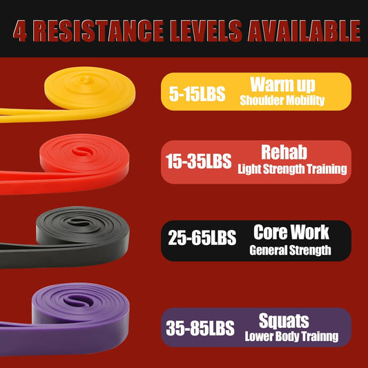 Resistance Bands, Pull Up Assistance Bands Set for Men & Women, Exercise Workout Bands for Working Out, Muscle Training, Physical Therapy, Body Stretching