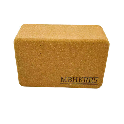 Yoga Block - Fine-Grain Cork Block, Yoga Equipment, Home Gym Accessory, Pilates Tool, Lightweight for Travel, Extra Firm Workout Accessory with Comfortable Edges