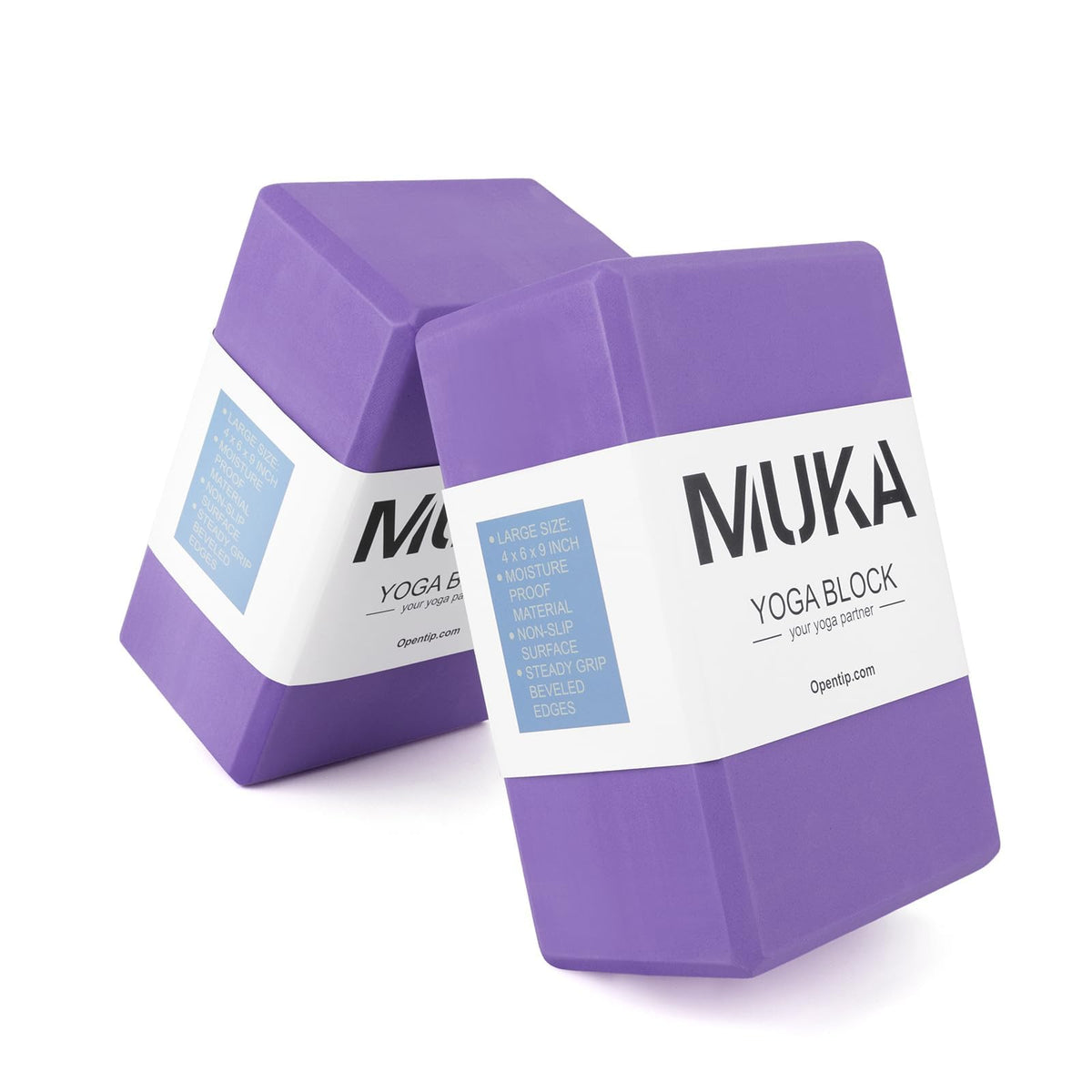 Muka Yoga Blocks 4x6x9 Inch High Density EVA Foam Yoga Brick