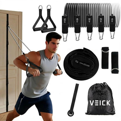 VEICK Resistance Bands with Handles, Exercise Tube Bands Set for Workouts