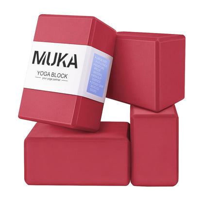Muka Yoga Blocks 4x6x9 Inch High Density EVA Foam Yoga Brick