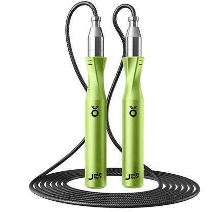 Weighted Jump Rope,Dual Bearing Smooth Rotation Speed Jump Rope, One-Button Push Adjustable Length for Men Women, Workout with Metal Handles for Fitness, Home Exercise & Slim Body