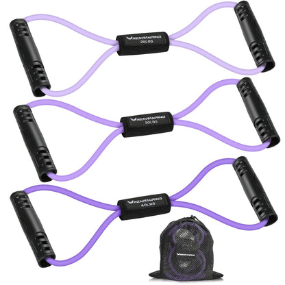 Resistance Bands with Handles, Figure 8 Fitness Bands, Exercise Bands Set