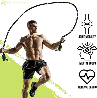 Flow Rope Exercise Jump Ropes for Home Gym Cardio - Jump Rope for Fitness for Men & Women - Boxing & MMA Full Body Workout