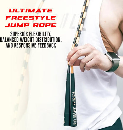 Elite Jumps Edge Beaded Adjustable Jump Rope, Do Hard Things