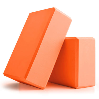 Yoga Blocks 2 Pcs, 9"x6"x3" Yoga Brick Foam Blocks EVA Foam Block Yoga Props Accessories for Yoga Pilates Stretching and Meditation